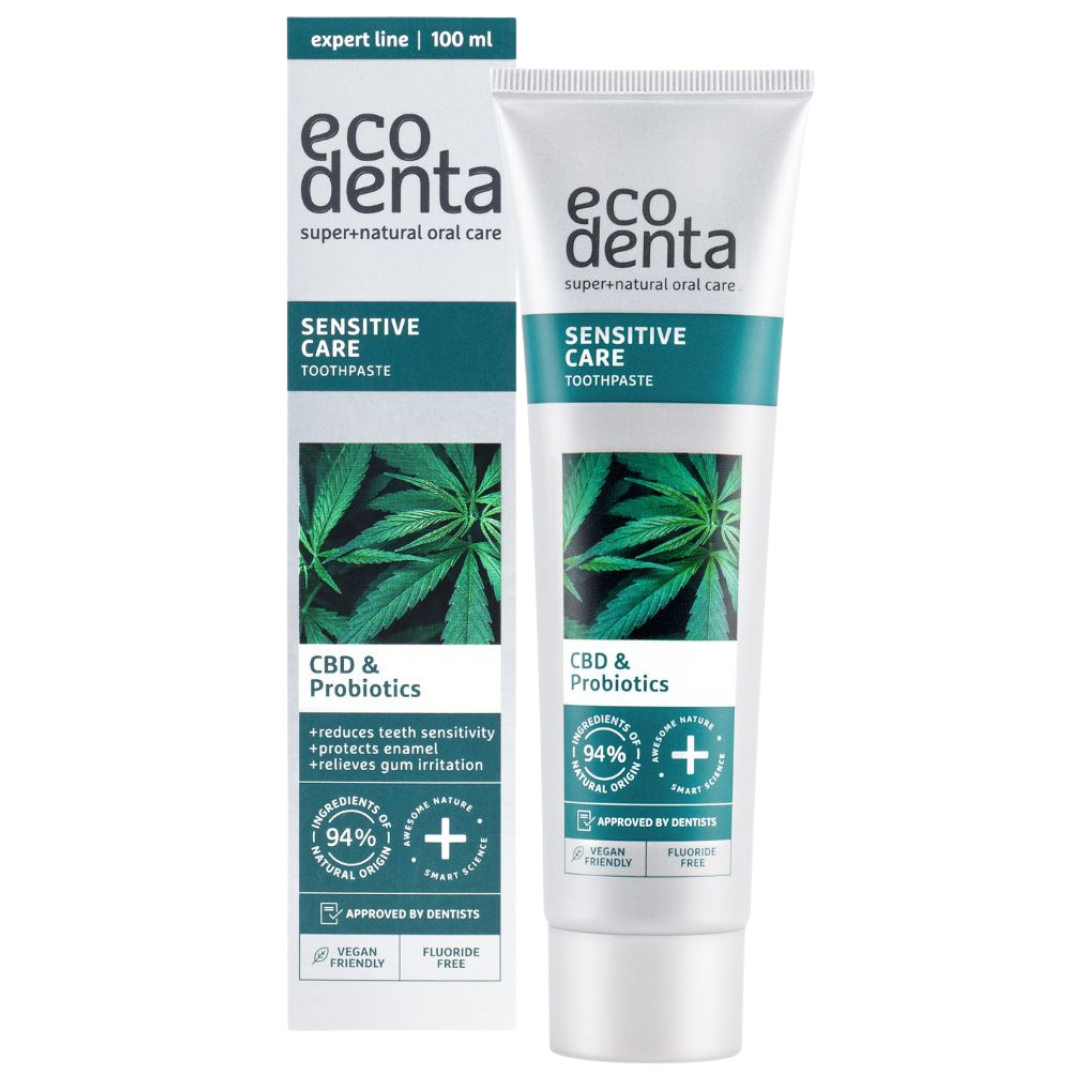 Ecodenta Sensitive Toothpaste With CBD and Probiotics - Hammastahna 100 ml