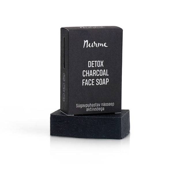 Nurme Detox Charcoal Face Soap - Syväpuhdistava hiilisaippua kasvoille 100 g - Sinunapteekki.fi
