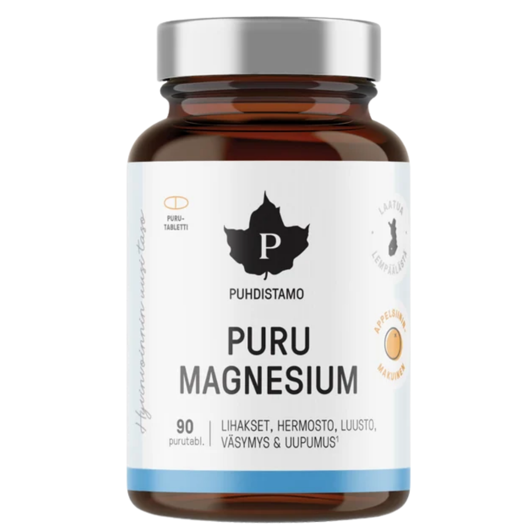 Puhdistamo Puru Magnesium Appelsiini 90 tabl.
