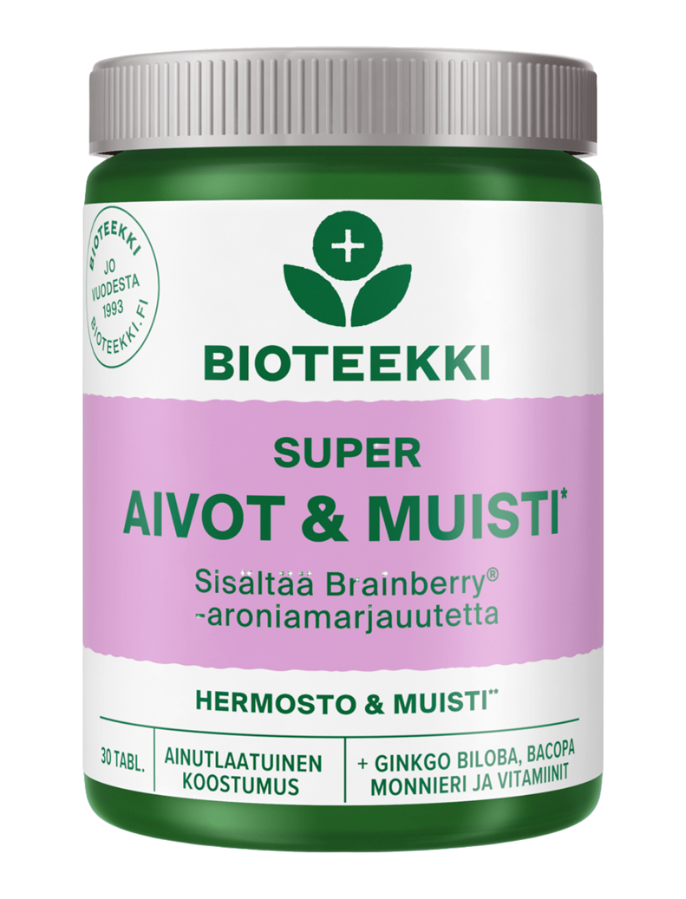 Bioteekki Super Aivot & Muisti 30 tabl. - Päiväys 03/2027