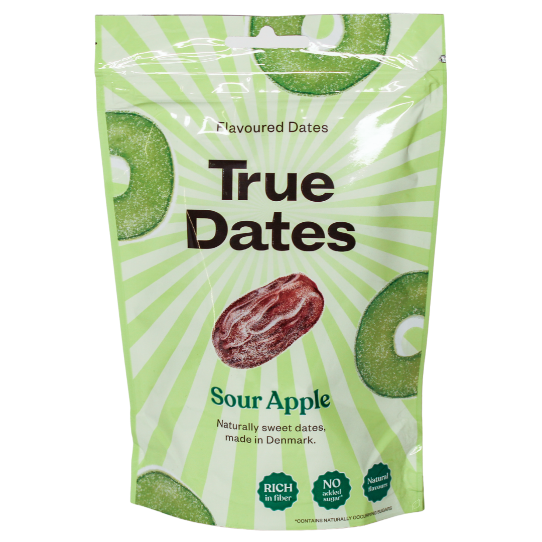 True Dates Sour Apple - Taatelimakeinen Kirpeä Omena 100 g - Sinunapteekki.fi