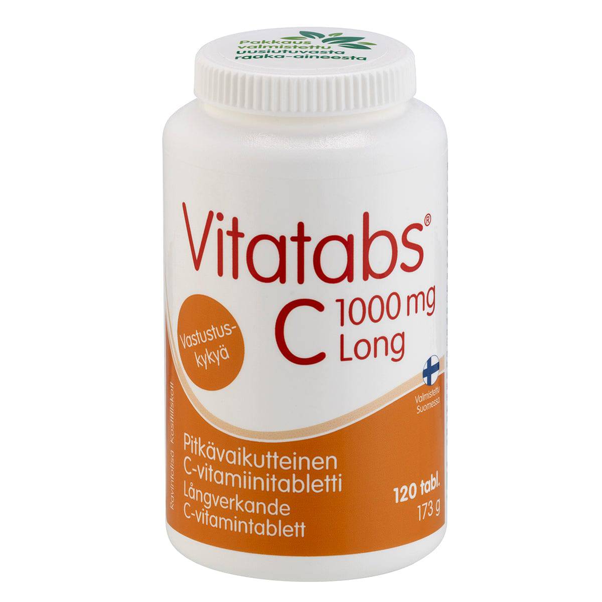 Vitatabs C 1000 mg Long - Pitkävaikutteinen C-vitamiinitabletti 120 tabl. - Sinunapteekki.fi