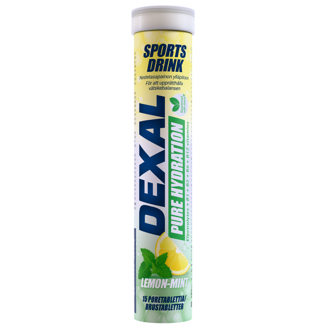 Dexal Pure Hydration lemon-mint - urheilujuoma 15 poretablettia