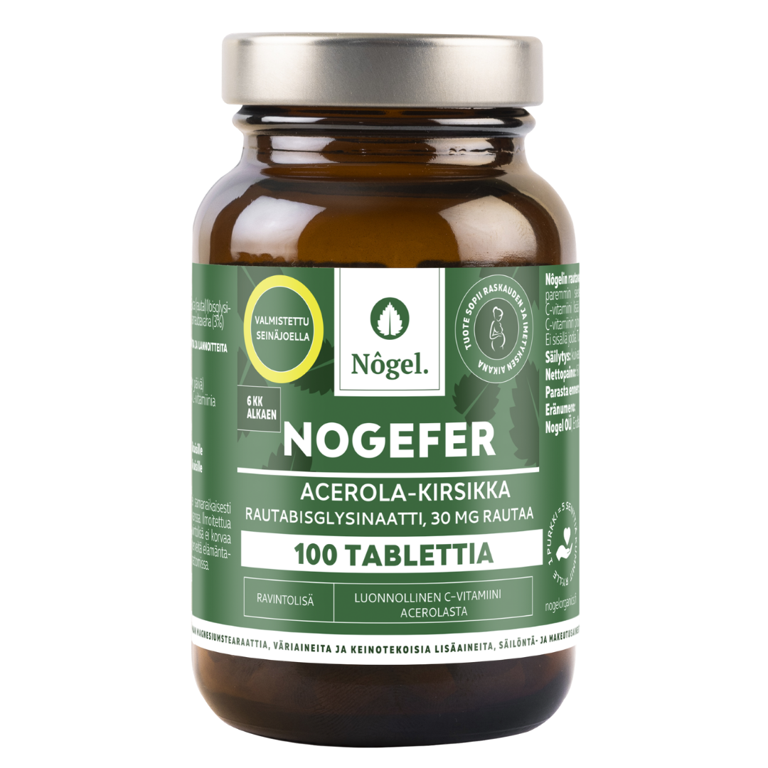 Nogel NOGEFER - Acerola-kirsikka 30 mg 100 tabl.