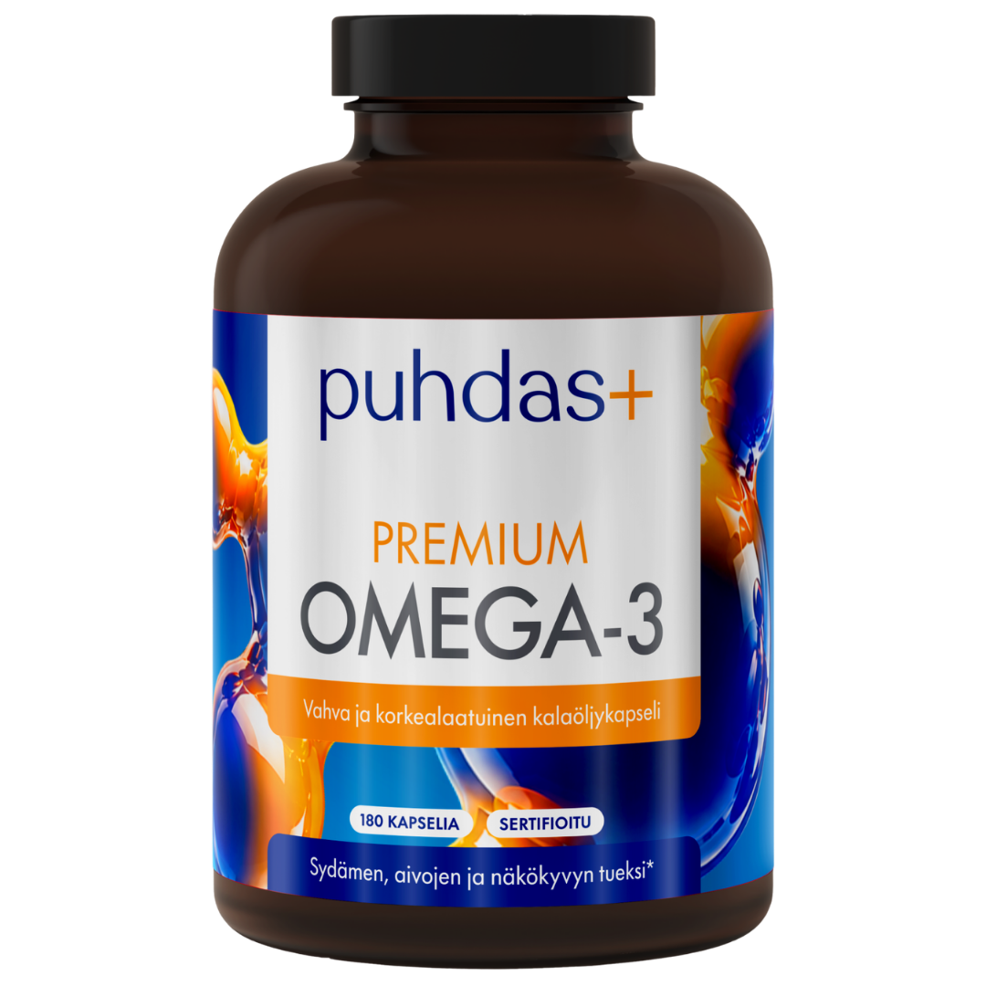 Puhdas+ Premium Omega-3 - Kalaöljykapselit 180 kaps.