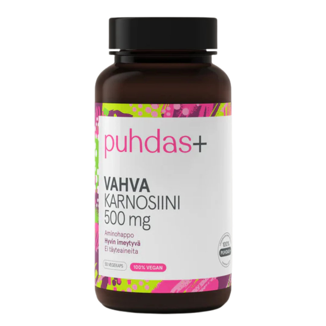 Puhdas+ Vahva Karnosiini 500 mg 50 kaps.