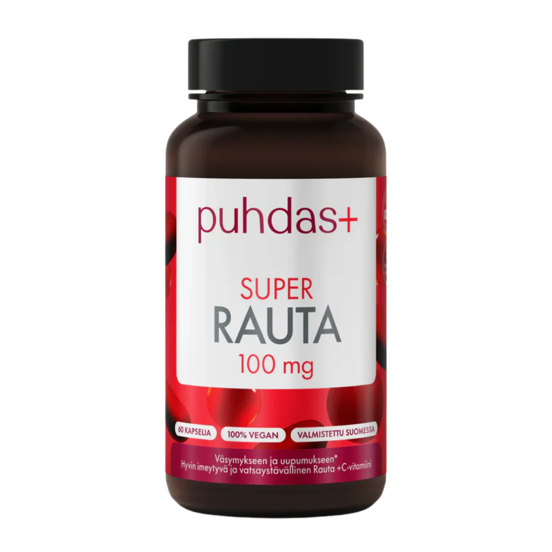 Puhdas+ Super Rauta 100 mg 60 kaps.