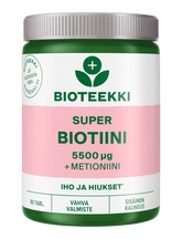 Bioteekin Super Biotiini 90 tabl. - Sinunapteekki.fi