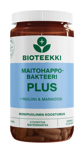 Bioteekki Maitohappobakteeri PLUS + Inuliini & Mannoosi 100 kaps.