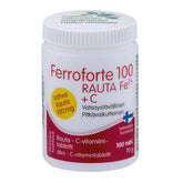 Ferroforte 100 Rauta + C-vitamiini 100 tabl. - Sinunapteekki.fi