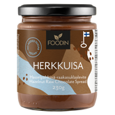 Foodin Herkkuisa Sokeroimaton - Hasselpähkinä-raakasuklaalevite 230 g - Sinunapteekki.fi