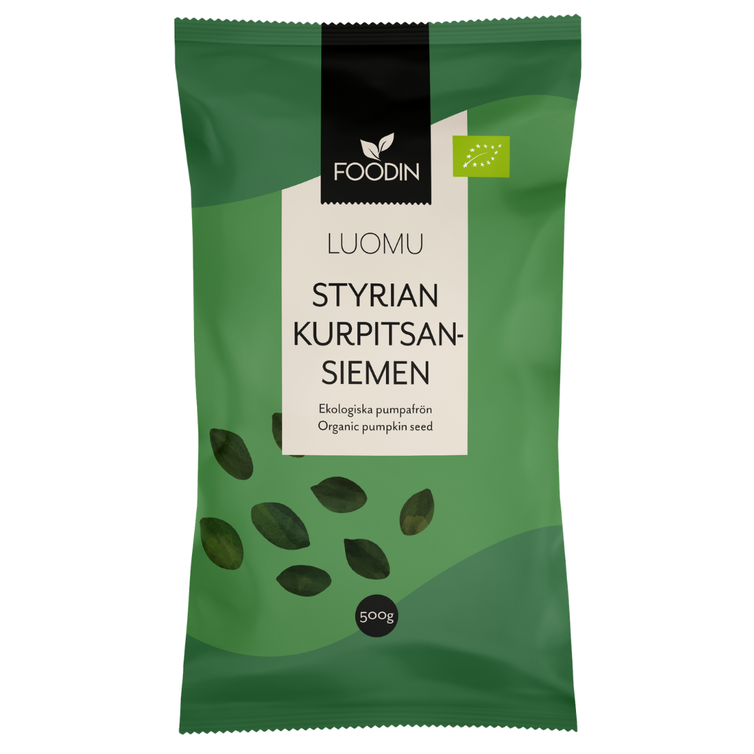 Foodin Kurpitsansiemen Luomu 500 g - Sinunapteekki.fi