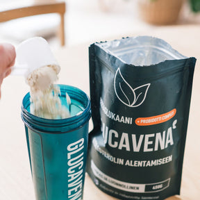 Glucavena, Beetaglukaani kolesterolin alentamiseen 450 g, maitohappobakteeriseos, suolisto, verensokeri, sinunapteekki.fi