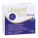 Ubigold Q10 150 mg - Ubikinoni-vitamiinikapseli 60 kaps. - Sinunapteekki.fi