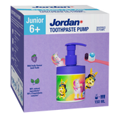 Jordan Junior 6-12-v - Lasten hammastahna pumppupullo 150 ml