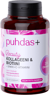 Puhdas+ Beauty - Kollageeni & Biotiini 120 + 30 kaps.