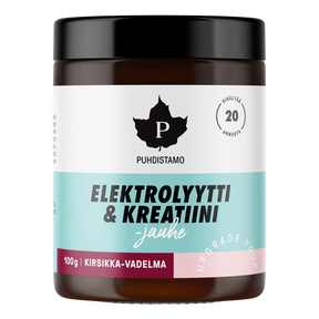 Puhdistamo Elektrolyytti & Kreatiini -jauhe Kirsikka-Vadelma 100 g