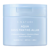 S.NATURE Aqua Oasis Panthe-Allan Calming Pad - Kasvovesilaput 60 kpl - Sinunapteekki.fi