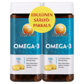 Sana-Sol Omega-3 - Kalaöljyvalmiste 2 x 150 kaps. tuplapakkaus
