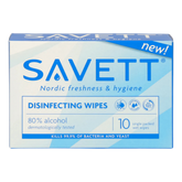 Savett Disinfecting Wipes - Kosteuspyyhkeet 10 kpl - Ihon desinfiointiin ja puhdistukseen