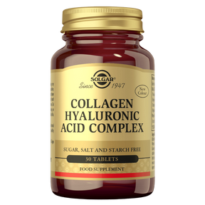 Solgar Collagen - Hyaluronic Acid Complex - Kollageeni - Hyaluronihappovalmiste 30 tabl.