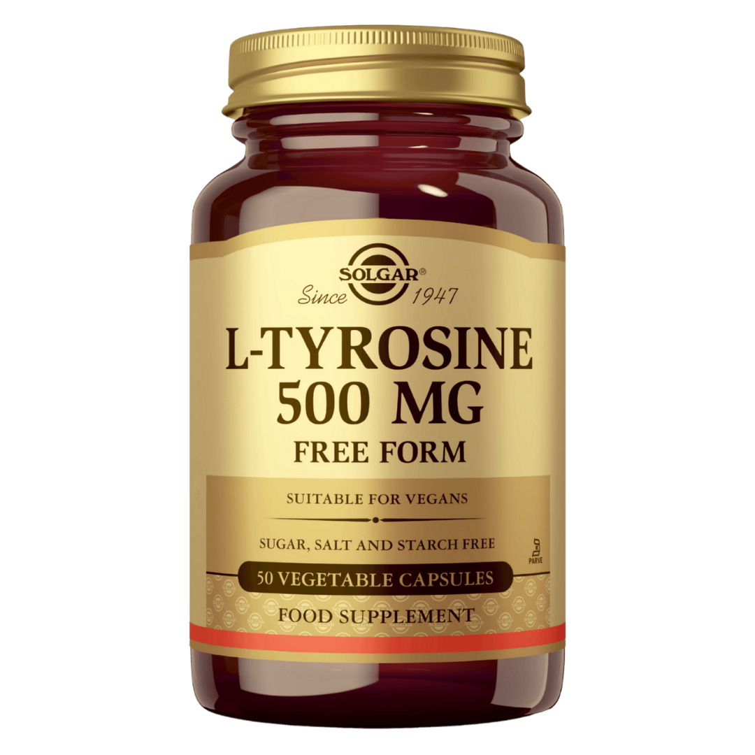Solgar L-tyrosine 500 mg - Aminohappovalmiste 50 kaps.