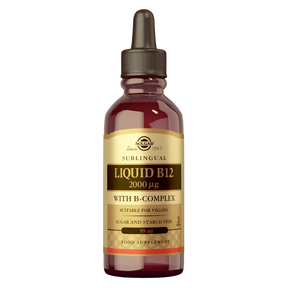 Solgar Liquid B12 2000 µg with B-Complex - Nestemäinen B12-vitamiini 59 ml