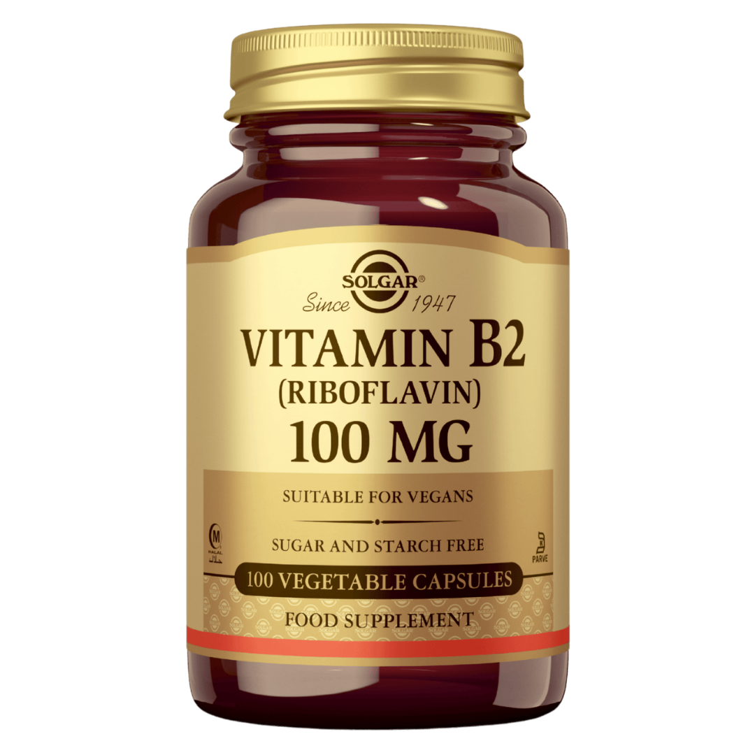 Solgar Vitamin B2 100 mg - B-vitamiinivalmiste 100 kaps.