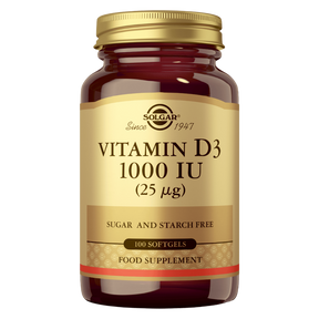 Solgar Vitamin D3 1000 IU 25 µg - D3-vitamiini 100 kaps.