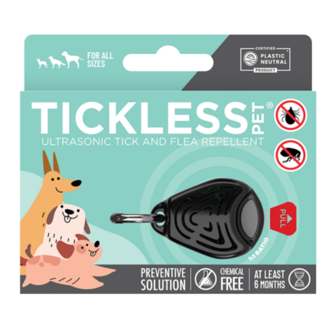 Tickless Pet Ultraääni Punkki- ja Kirppukarkoitin Eläimille - Musta 1 kpl