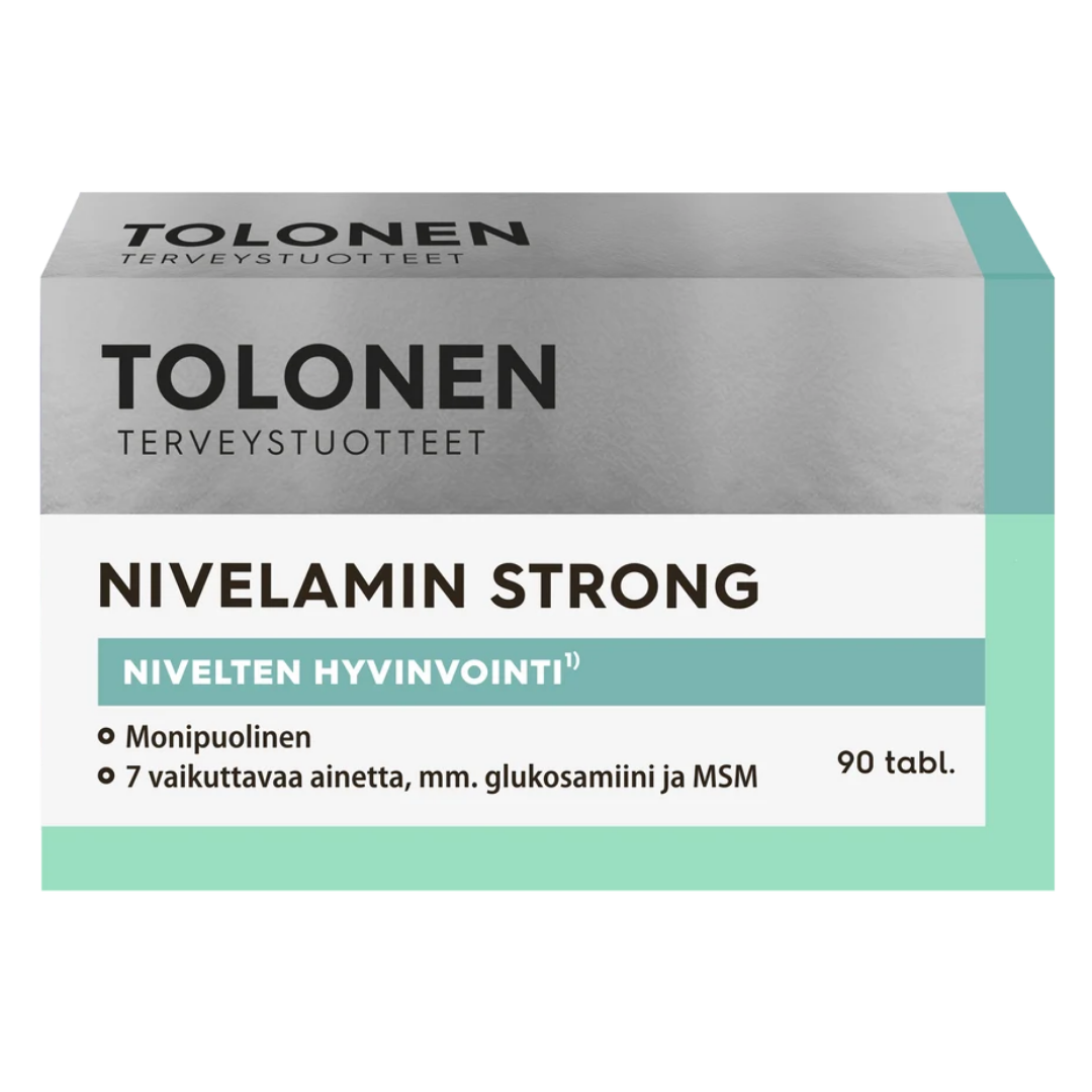 Tolonen Nivelamin Strong - Glukosamiini-kurkuma-MSM -ravintolisä 90 tabl. - Sinunapteekki.fi