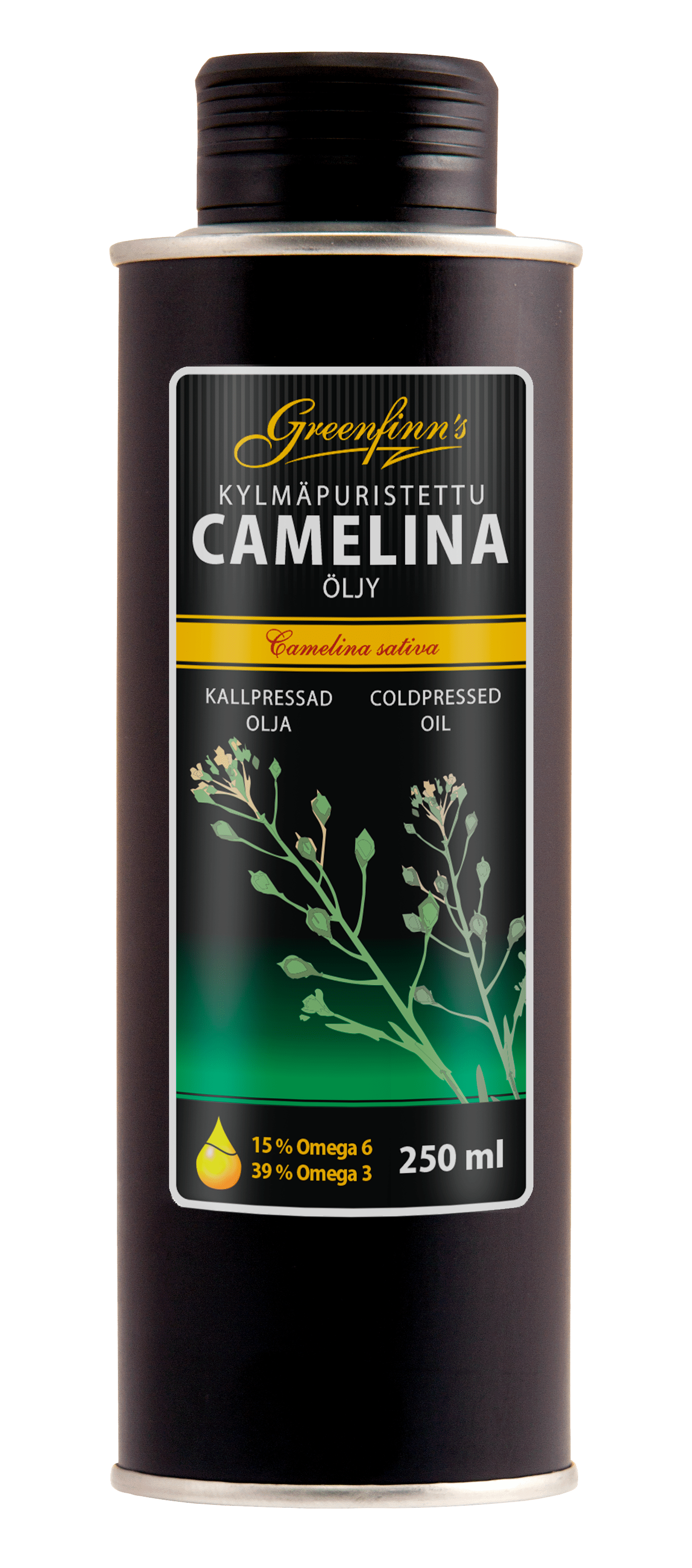 Greenfinn's Kylmäpuristettu Camelinaöljy 250 ml - Sinunapteekki.fi