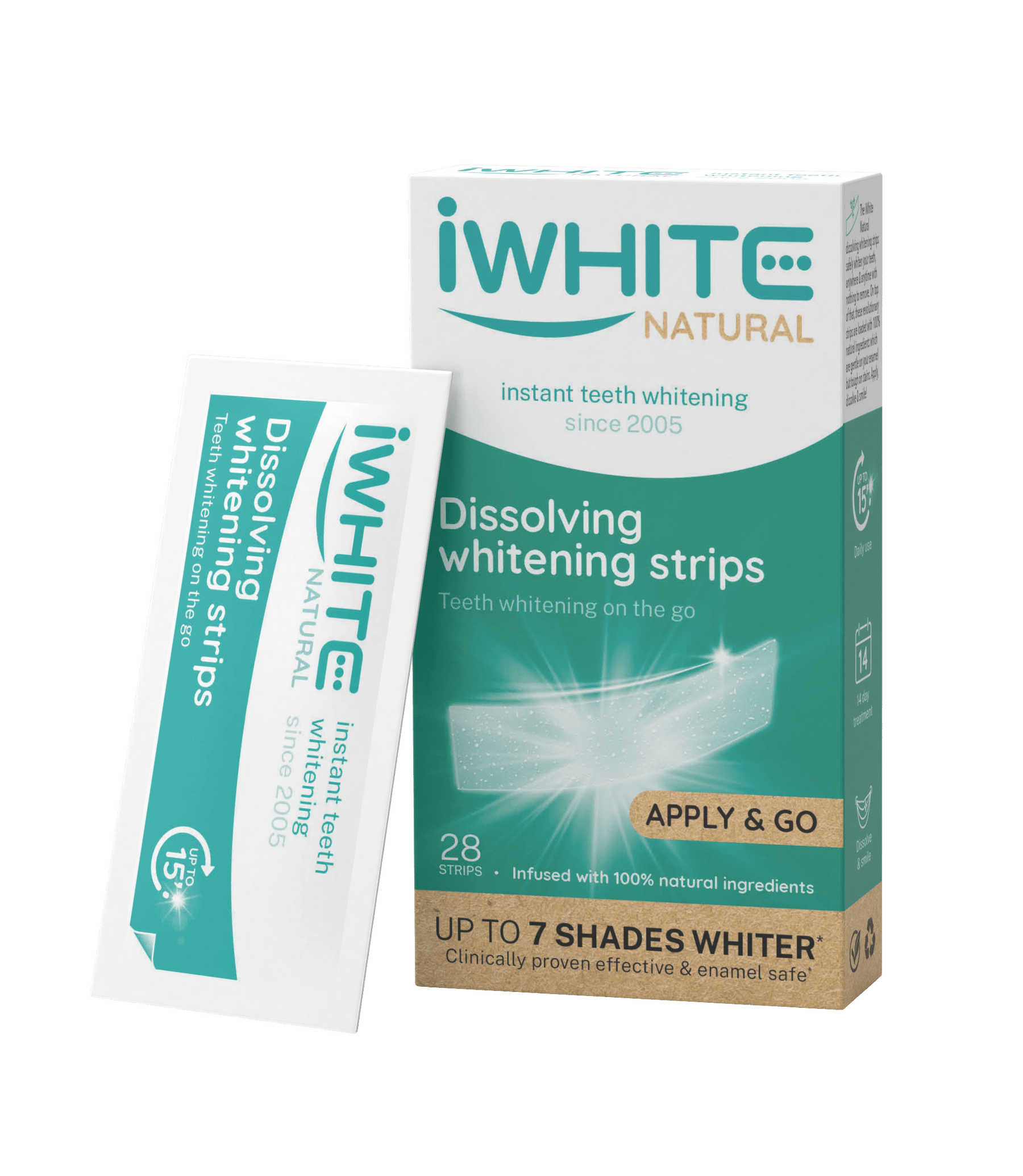 iWhite Natural - Liukenevat valkaisuliuskat 28 kpl - Sinunapteekki.fi