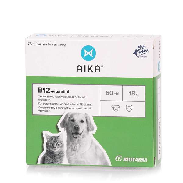 AIKA B12-vitamiini kissoille ja koirille 60 tabl. - Sinunapteekki.fi