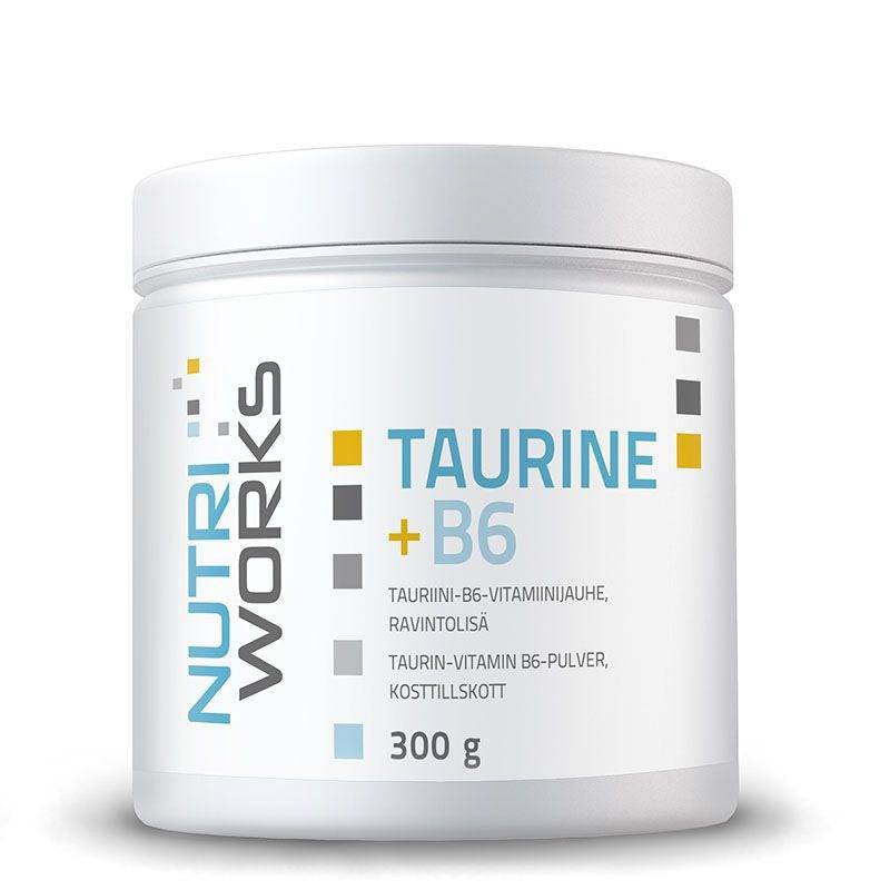 Nutri Works Taurine + B6 - tauriini-B6-vitamiinijauhe 300 g - Sinunapteekki.fi