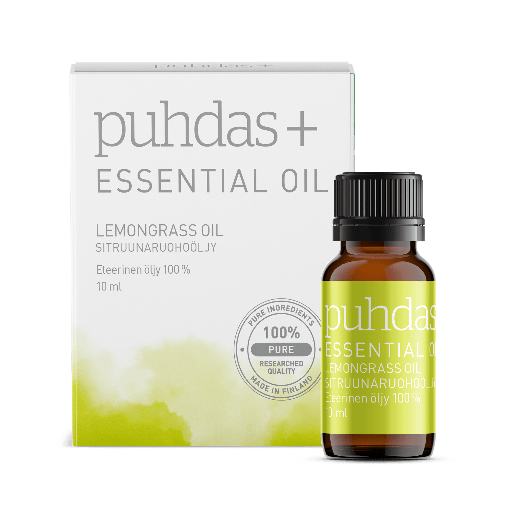 Puhdas+ Essential Oil Lemongrass Oil - Sitruunaruohoöljy 10 ml - Sinunapteekki.fi